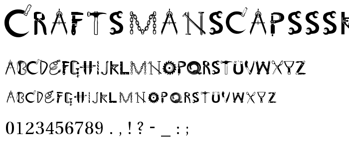 CraftsmanSCapsSSK Regular font